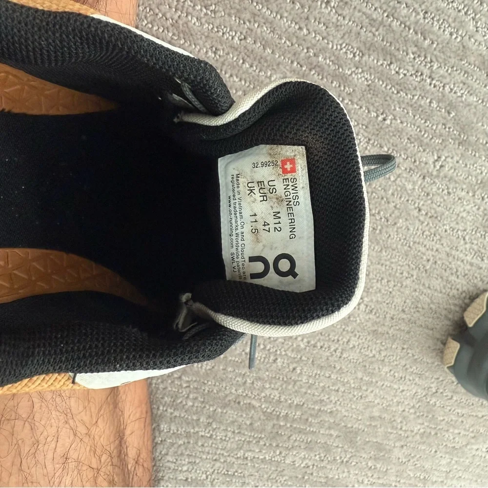 On Running Men's Athletic Shoes - Brown, Black, White - Picture 7 of 8